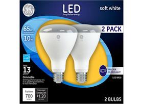 Lâmpada LED GE Lighting Indoor Floodlight BR30 10W 700lm, pacote com 2 unidades Lâmpada LED GE Lighting Indoor Floodlight BR30 10W 700lm, pacote com 2 unidades