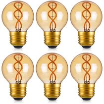 Lâmpada LED Genixgreen Dimmable E26 Amber 3W 2200K 180LM, pacote com 6