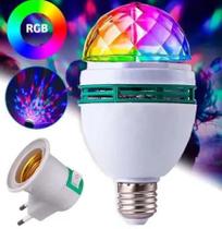 Lâmpada LED Giratória Colorida com Efeito Dinâmico RGB para Festas