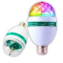 Lâmpada Led Giratória RGB Colorida Bola de Cristal Maluca Globo Discoteca Festas E27 - Novo Século