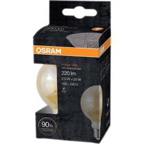 Lâmpada Led Globe Ambar 2.5W Osram Vintage 1906 Amarela Bivolt