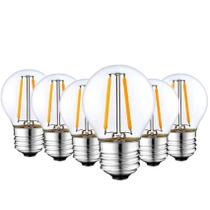 Lâmpada LED Globe Beonllay regulável 2W 2500K E26, pacote com 6 Lâmpada LED Globe Beonllay regulável 2W 2500K E26, pacote com 6