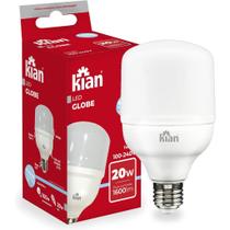 Lâmpada Led Globe Kian Base E-27 20w 6.5k Bivolt