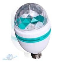 Lâmpada Led Globo Colorida RGB Rotativa Festa Boate E27 Lâmpada Led Globo Colorida RGB Rotativa Festa Boate E27