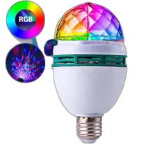 Lâmpada Led Globo Colorida Rotativa Giratória Festa Boate Dj
