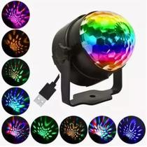 Lâmpada LED Globo USB RGB Colorida Festas Discoteca Decoração de Ambiente Bivolt