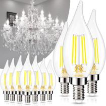 Lâmpada LED GOLSPARK E12 Candelabra 4W 5000K 550lm, pacote com 10 Lâmpada LED GOLSPARK E12 Candelabra 4W 5000K 550lm, pacote com 10