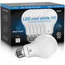 Lâmpada LED Great Eagle Lighting 15W 1500lm 4000K A19 6Pk Lâmpada LED Great Eagle Lighting 15W 1500lm 4000K A19 6Pk