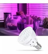 Lampada Led Grow 5w E27 Cultivo Hidroponia Estufa 80 Leds - RoHS