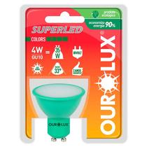 Lâmpada Led GU10 4 Watts Bivolt Verde - OUROLUX