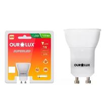 Lâmpada Led GU10 7 WATTS BIVOLT 2700K Branco Morno OUROLUX Lâmpada Led GU10 7 WATTS BIVOLT 2700K Branco Morno OUROLUX