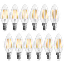 Lâmpada LED GVVoohome E12 Candelabra 4W 400lm 2700K 90+CRI, pacote com 12