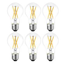 Lâmpada LED GVVoohome regulável E26 6W 600lm 2700K A19, pacote com 6 Lâmpada LED GVVoohome regulável E26 6W 600lm 2700K A19, pacote com 6