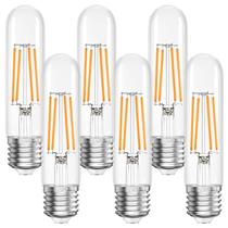 Lâmpada LED GVVoohome T10 E26 6W 2700K regulável 600lm, pacote com 6