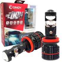 Lâmpada Led H8 H11 H16 Mini Projetor Zoom Slim 6000K 10000Lm 12V 24V