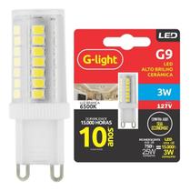 Lâmpada Led Halopin 3W 127V G9 Cerâmica Frio 6500K G-LIGHT