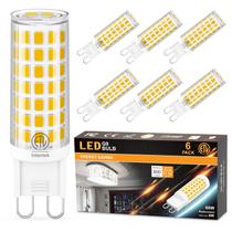 Lâmpada LED Hansang G9 Bi Pin 6W 2700K Soft White 600LM, pacote com 6 Lâmpada LED Hansang G9 Bi Pin 6W 2700K Soft White 600LM, pacote com 6
