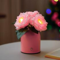 Lâmpada LED hibeauti Pink Rose para decoração de casa e presentes