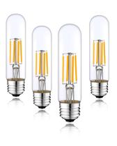 Lâmpada LED Hunanaote si T10 6W 2700K 600ml Vintage Edison, pacote com 4 Lâmpada LED Hunanaote si T10 6W 2700K 600ml Vintage Edison, pacote com 4