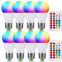 Lâmpada LED ILC RGB que muda de cor 5W 450LM E26 2700K (pacote com 8)