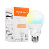 Lâmpada LED inteligente Amazon Basics ajustável branca 9W, pacote com 1 Lâmpada LED inteligente Amazon Basics ajustável branca 9W, pacote com 1