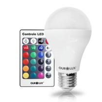 Lâmpada Led Inteligente BIV RGB 5W 15 Cores C/ Controle - Ourolux