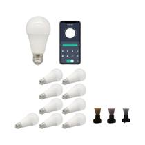 Lâmpada LED Inteligente E27 Bluetooth Regulável 10W 3000K-6500K CW WW Para Sala De Estar, Quarto,