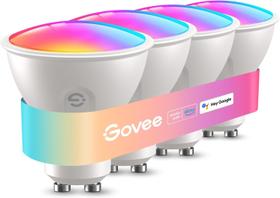 Lâmpada LED inteligente Govee GU10 MR16 RGBWW regulável 400LM, pacote com 4 Lâmpada LED inteligente Govee GU10 MR16 RGBWW regulável 400LM, pacote com 4