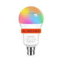 Lâmpada LED Inteligente RGB B22 Base UK TUYA Wifi Bluetooth Controle De Voz Alexa Google Assistant