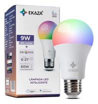 Lâmpada Led Inteligente Wifi Smart 9W RGB Ekaza Alexa Google