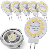 Lâmpada LED JAUHOFOGEI G4 2W 4000K branca brilhante 12V, pacote com 6