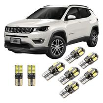 Lâmpada Led Jeep Compass T10/pingo Canbus - Kit Premium T10 Branco Branco-frio