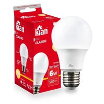 Lâmpada Led Kian 6w Bulbo E27 A60 Bivolt 6500k Lâmpada Led Kian 6w Bulbo E27 A60 Bivolt 6500k