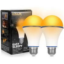 Lâmpada LED KINUR 7W A19 1800K âmbar não regulável, pacote com 2