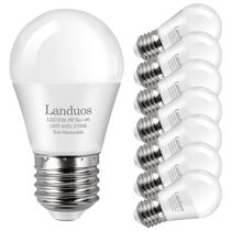 Lâmpada LED Landuos A15 E26 3W 2700K branca quente, pacote com 8