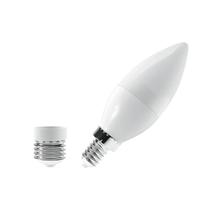 Lâmpada LED leitosa vela Luminatti E14 E27 bivolt 6W 6000K branca 400lm