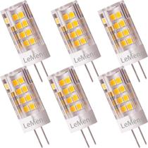 Lâmpada LED LEMENG G4 3,5 W 2700 K, branca quente, 12 VAC/DC, pacote com 6