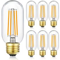 Lâmpada LED Leools Dimmable E26 8W 800LM 2700K T14, pacote com 6 Lâmpada LED Leools Dimmable E26 8W 800LM 2700K T14, pacote com 6