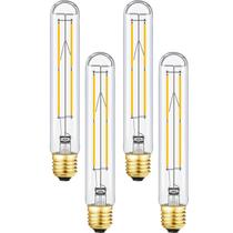 Lâmpada LED Leools Dimmable E26 8W 800lm 3000K branca macia, pacote com 4