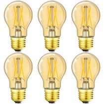 Lâmpada LED Leools Dimmable E26 Amber 6W 600LM 2700K A15, pacote com 6 Lâmpada LED Leools Dimmable E26 Amber 6W 600LM 2700K A15, pacote com 6