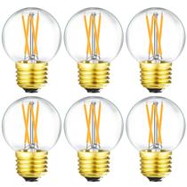 Lâmpada LED Leools Dimmable G16.5 4W (equivalente a 40W) 2700K, pacote com 6 Lâmpada LED Leools Dimmable G16.5 4W (equivalente a 40W) 2700K, pacote com 6
