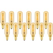 Lâmpada LED Leools E12 2W 2500K, regulável, equivalente a 25 W, pacote com 12 Lâmpada LED Leools E12 2W 2500K, regulável, equivalente a 25 W, pacote com 12
