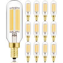 Lâmpada LED Leools E12 regulável 6W 600LM 3000K branca macia, pacote com 12