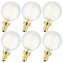 Lâmpada LED Leools G16.5 6W E12 regulável 600lm 2700K, pacote com 6 Lâmpada LED Leools G16.5 6W E12 regulável 600lm 2700K, pacote com 6