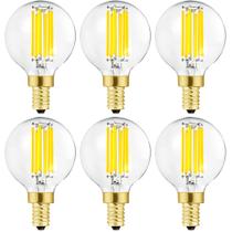 Lâmpada LED Leools g16.5 regulável 6W 4000K E12 600lm 120V, pacote com 6 Lâmpada LED Leools g16.5 regulável 6W 4000K E12 600lm 120V, pacote com 6
