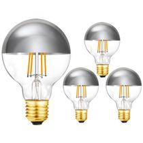 Lâmpada LED Leools Half Chrome 6W (60W Equiv) G80/G25 E26 Lâmpada LED Leools Half Chrome 6W (60W Equiv) G80/G25 E26