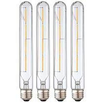 Lâmpada LED Leools T10 4W Tubular regulável 2700K E26 120V, pacote com 4 Lâmpada LED Leools T10 4W Tubular regulável 2700K E26 120V, pacote com 4
