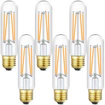 Lâmpada LED Leools T10 8W 850lm 2700K regulável E26 120V, pacote com 6
