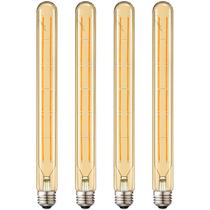 Lâmpada LED Leools T300 12W Tubular regulável 2700K E26, pacote com 4