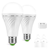 Lâmpada LED LHZHENG recarregável de emergência 12W 6500K, pacote com 2 Lâmpada LED LHZHENG recarregável de emergência 12W 6500K, pacote com 2